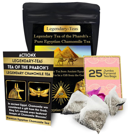 25-Pack Chamomile Tea Gift Pouch-Legendary-Teas Jumbo Pyramid Tea Bags1.2g each