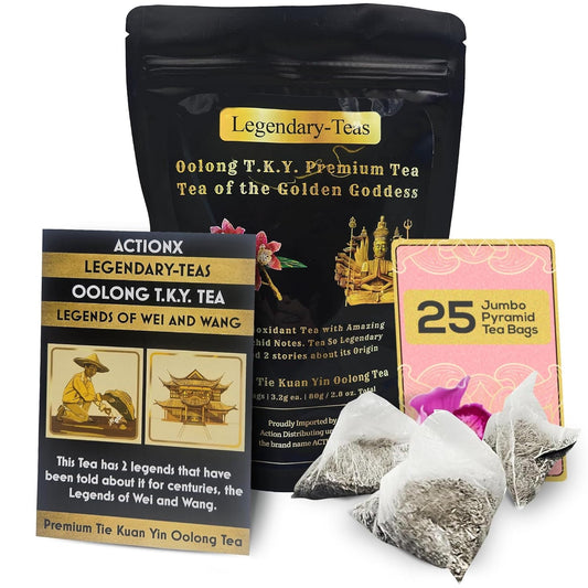 Premium Oolong T.K.Y. Tea - 25 Pack Gift Pouch | Teas Pyramid Tea Bags 3.2 g ea